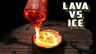 ICE VS BALL OF LAVA!