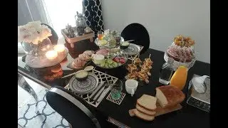 تقديم بسيط ورائع لمائدة افطار صباحي وصفة خبزToast وكيكة بالليمون