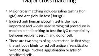 Role of albumin in cross matching