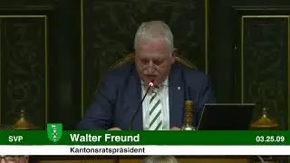 Wintersessionen 2025 des Kantonsrates - Mittwoch, 03. Dezember