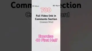 Pitman 700 common words exercise 40 First Half #stenomaster #learnenglish #stenogrphy #stenotypist