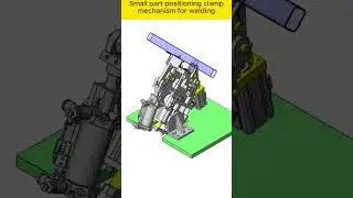 Small part positioning clamp mechanism for welding #manufacturing  #engineering #automation