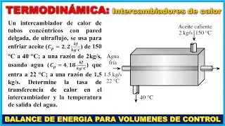 INTERCAMBIADORES DE CALOR | BALANCE DE ENERGIA Y MASA EN VC - TERMODINÁMICA - Prob 5.78 Cengel