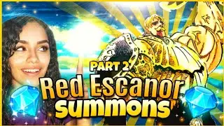 INSANE RED ESCANOR SUMMONS PART 2! Seven Deadly Sins Grand Cross (Global)