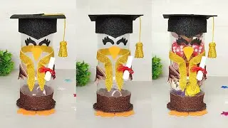 Especial regalo de graduación hecho de una botella de plástico  😍Manualidades para graduación