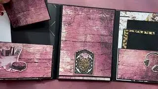 Interactive Folio album with Mintay paper collection Glam Rock