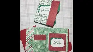 Origami style post it note holder with Stampin' Up!
