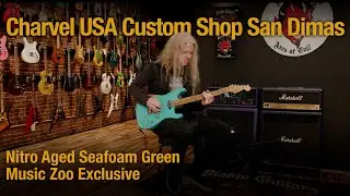 Charvel USA Custom Shop + @jeffloomisofficial demo! Music Zoo Seafoam Green Nitro Aged San Dimas