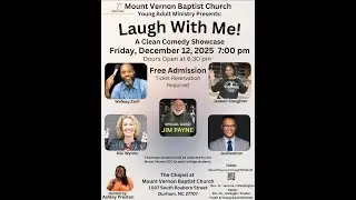 Laugh with Me 2025. A clean comedy show for all to enjoy!