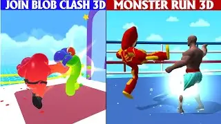 Join Blob Clash 3D Game vs Monster Run 3D Game All Level New Update Power