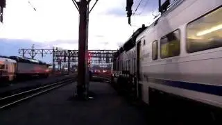 NJT GP40-2 #4102 Leads the 5PM Meadowlands Train out of Hoboken Terminal