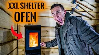 XXL Shelter UPGRADE | Der NEUE OFEN ist eingebaut | Erster Test | Survival Mattin