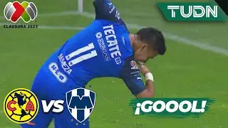&iexcl;PEGAN PRIMERO! Gran gol de Maxi Meza | Am&eacute;rica 0-1 Rayados | CL2023 Liga Mx - J14 | TUDN