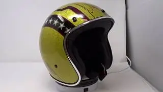 Casco Moto Jet Afx Custom Gold Fiber