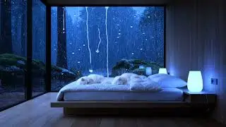 You&rsquo;ll Forget Everything 🌙 Heavy Rain on Glass in a Luxury Wooden Bedroom