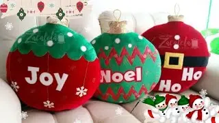 Cojin Navide&ntilde;o/C&oacute;mo hacer Coj&iacute;n Navide&ntilde;o🎅F&aacute;cil /Coj&iacute;n Sin Cremallera