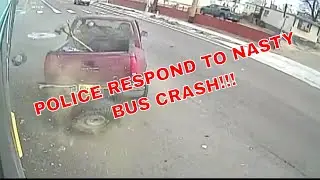 Police Respond to it's First Rapid Transit Bus Crash in Albuquerque, New Mexico