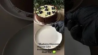 &ldquo;Blueberry Chocolate Mousse Cake 🍰 | Viral Instagram Dessert You Must Try!&rdquo; ✅full recipe comment