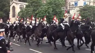 The State Opening 2014 - Queen's carriage passing Westminst