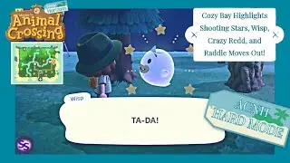 ACNH Hard Mode ~ Cozy Bay ~ Shooting Stars, Wisp, Crazy Redd, and Raddle Moves Out!