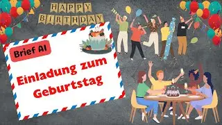 Brief A1: Einladung zum Geburtstag | Brithday invitation | Deutsch lernen | Goethe-Zertifikat A1& A2