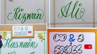Writing Name Part-2 |ARSALAN|HASNAIN|AYESHA|ALI|SAEED|RIZWAN ...