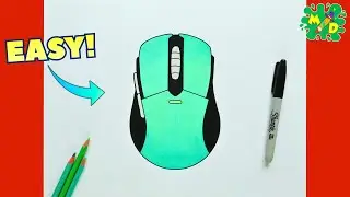 How to Draw a Computer Mouse Easy | Step by Step