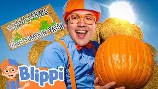 Blippi's GIANT Pumpkin 🎃 DIY Jack-O-Lantern  | NEW 🔍 Captioned Videos | Blippi Preschool Learning