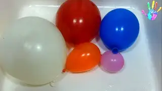 Learn Sizes Wet Baloons Finger Family Compilation - TOP Learn Colours Daddy Finger Collection