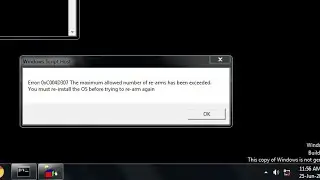 Error 0xC004D307 The maximum allowed number of rearms