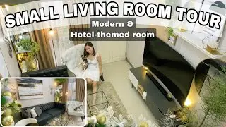 SMALL LIVING ROOM TOUR || Modern & Hotel-themed Home|| Roma So