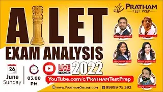 3:00 PM, 26th June - AILET EXAM ANALYSIS 2022 | By Pratham Test Prep