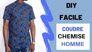 DIY, COMMENT COUDRE, CHEMISE HOMME, SIMPLE, (WAX), Débutant