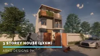 3 STOREY HOUSE DESIGN FOR 30 SQM BLDG FOOTPRINT (5 X 6 METERS)