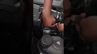 Installing the Loudest Blow off valve on my turbo Mercedes #c300  #mercedesbenz