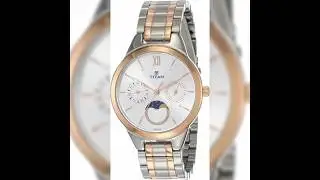 Titan Women's Elegance Moon phase Two Tone White Dial Analog Watch at Rs.4,935 #watch #titanwatches