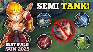 SEMI TANK SUN VS. X-BORG! (no cooldown!💀) SUN BEST BUILD 2025 -MLBB
