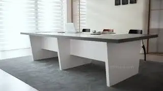 Sleek Meeting Table with Power Outlet