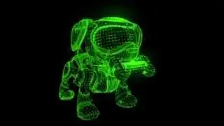 TEKSTA the Robotic Puppy 3D Wireframe Model