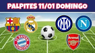 PALPITES DE FUTEBOL PARA O DIA 11 01 2026 DOMINGO ( BILHETE PRONTO )