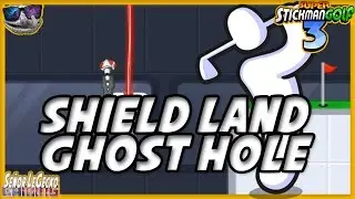 Super Stickman Golf 3 | GHOST FLAG | Shield Land | Tour 5