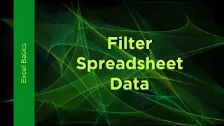 Excel Basics - Filter Spreadsheet Data | Technology Education