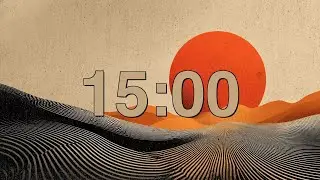 15-Minute Timer | Zen Desert Landscape + Subtle Bass Drone