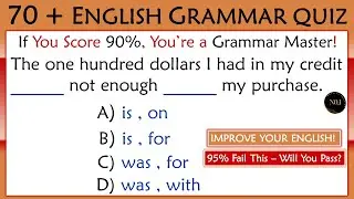 70 + Grammar Test With Answers 📘 Only 1% Can Pass This English Grammar Quiz 🏆 | No.1 Quality English
