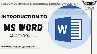 Introduction to MS Word Lecture-1