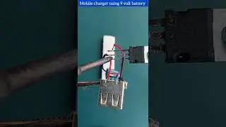 amazing idea.phone charger using 9 v battery #electronics #technology #electronicslover