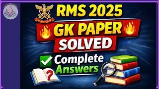 RMS 2025 GK Full Question Paper - Set D Solution |