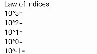 Закон степеней: 10&sup3; = , 10&sup2; = , 10&sup1; = , 10⁰ = , 10⁻&sup1; = , 10⁻&sup2; = , 10⁻&sup3; | математика