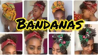 pañuelo#bandana#turbante para el cabello |COMO ATAR pañuelos en el cabello afro rizado