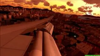 First time landing at Kai Tak FSX (PMDG 747-400F)
